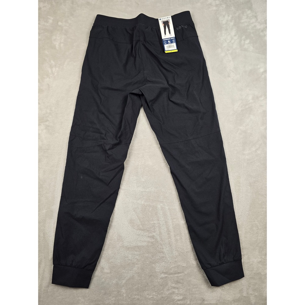Soybu Performance Jogger Mens Small Black Water Resistant 2-Way Stretch *Read